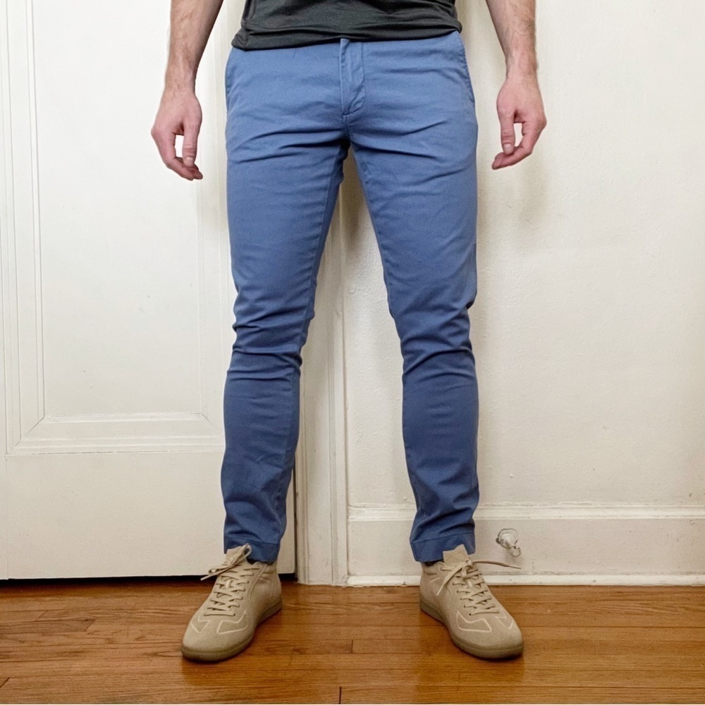 J. Crew Men’s 250 Skinny Fit Stretch Chino Pant Blue 30x30